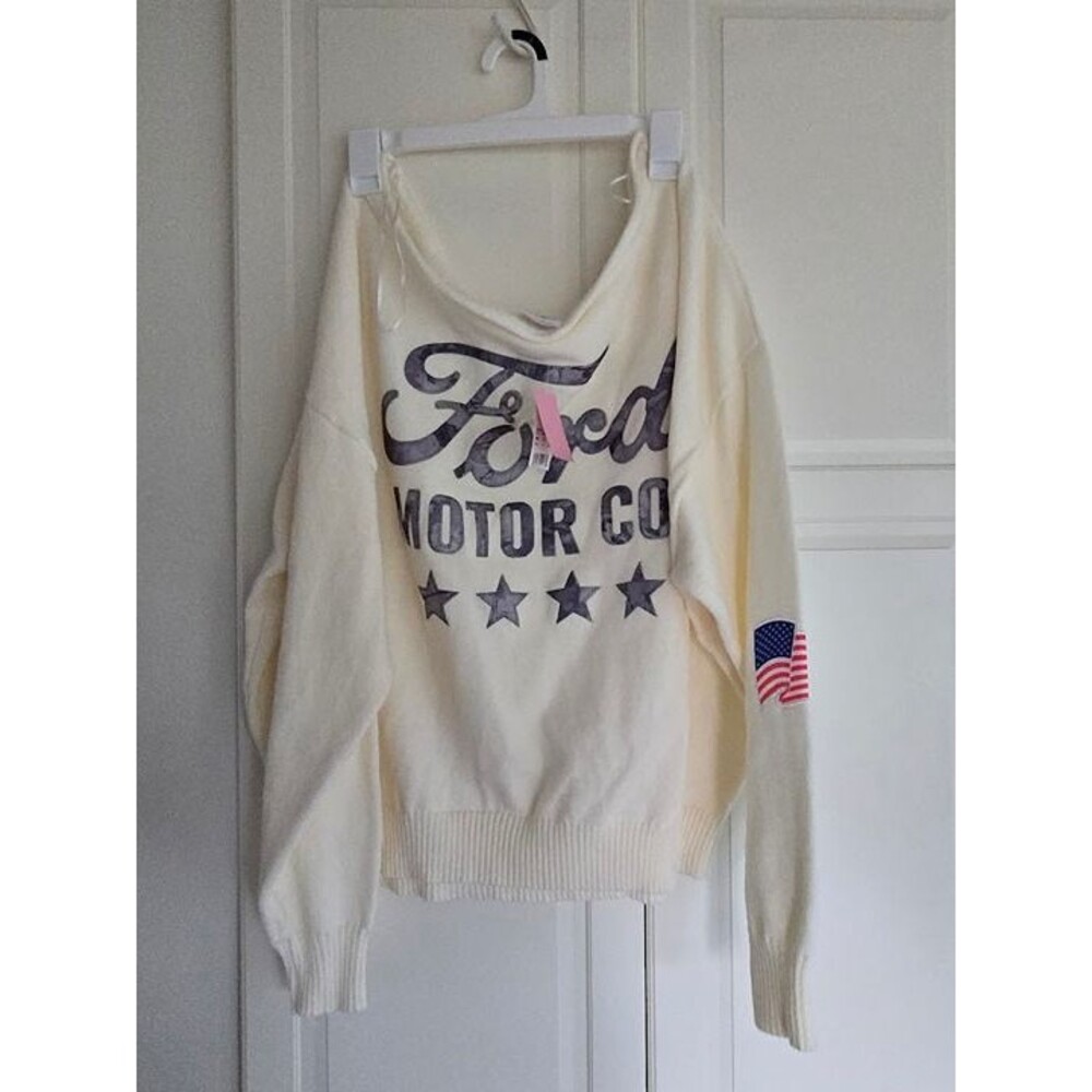 Ford Motor Co. Sweater- Cream - Womens XL - NEW
